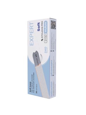 Staleks Pro Nagelvijl Wegwerp Soft Base White Expert 20/240 Grit Recht 25st.