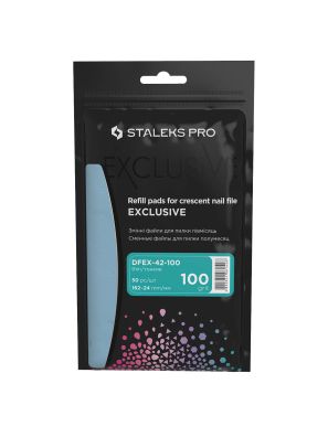 Staleks Pro Adhesive File Disposable Exclusive 42/100 Grit Crescent 30pcs.