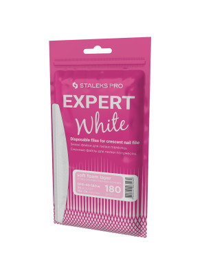 Staleks Pro Nagelvijl Wegwerp White Soft Base Expert 40/180 Grit Crescent 30st.