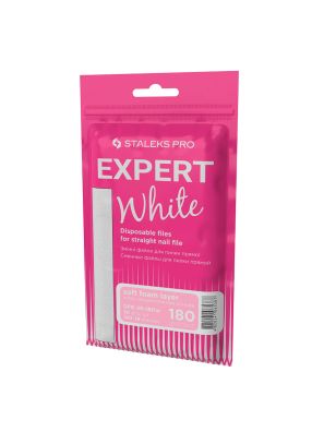 Staleks Pro Nagelvijl Wegwerp White Soft Base Expert 20/180 Grit Recht 30st.