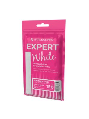 Staleks Pro Nagelvijl Wegwerp White Soft Base Expert 20/150 Grit Recht 30st.