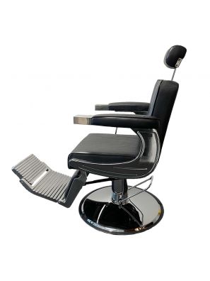 Barberstoel Zwart met Nek en Voetsteun