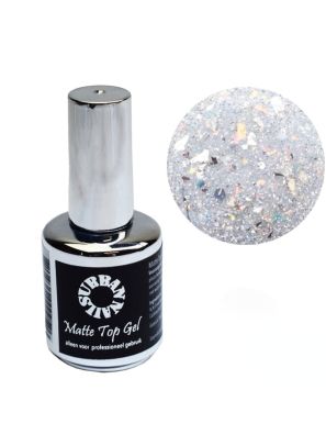 Urban Nails Glitter Matte Top Gel 02 Orange 15ml