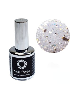 Urban Nails Glitter Matte Top Gel 03 Green 15ml