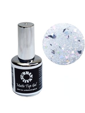 Urban Nails Glitter Matte Top Gel 06 Pink/Purple 15ml