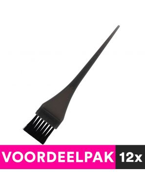 12 Stuks Verfkwast Zwart Klein 35mm Voordeelpakket