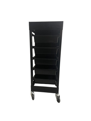 Chariot de travail Noir 5 tiroirs avec plateau