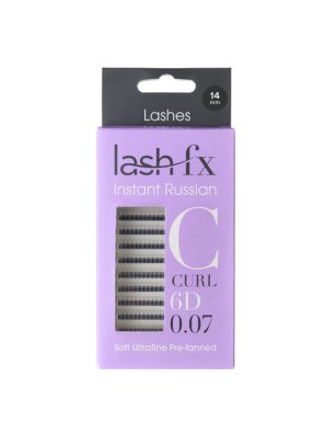 Lash FX Instant Russian C-Curl 6D Extra Fine 0.07 10 Lines 14mm